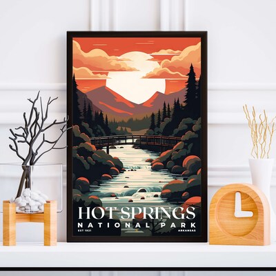 Hot Springs National Park Poster, Travel Art, Office Poster, Home Decor | S5 - image5